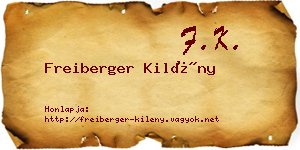 Freiberger Kilény névjegykártya
